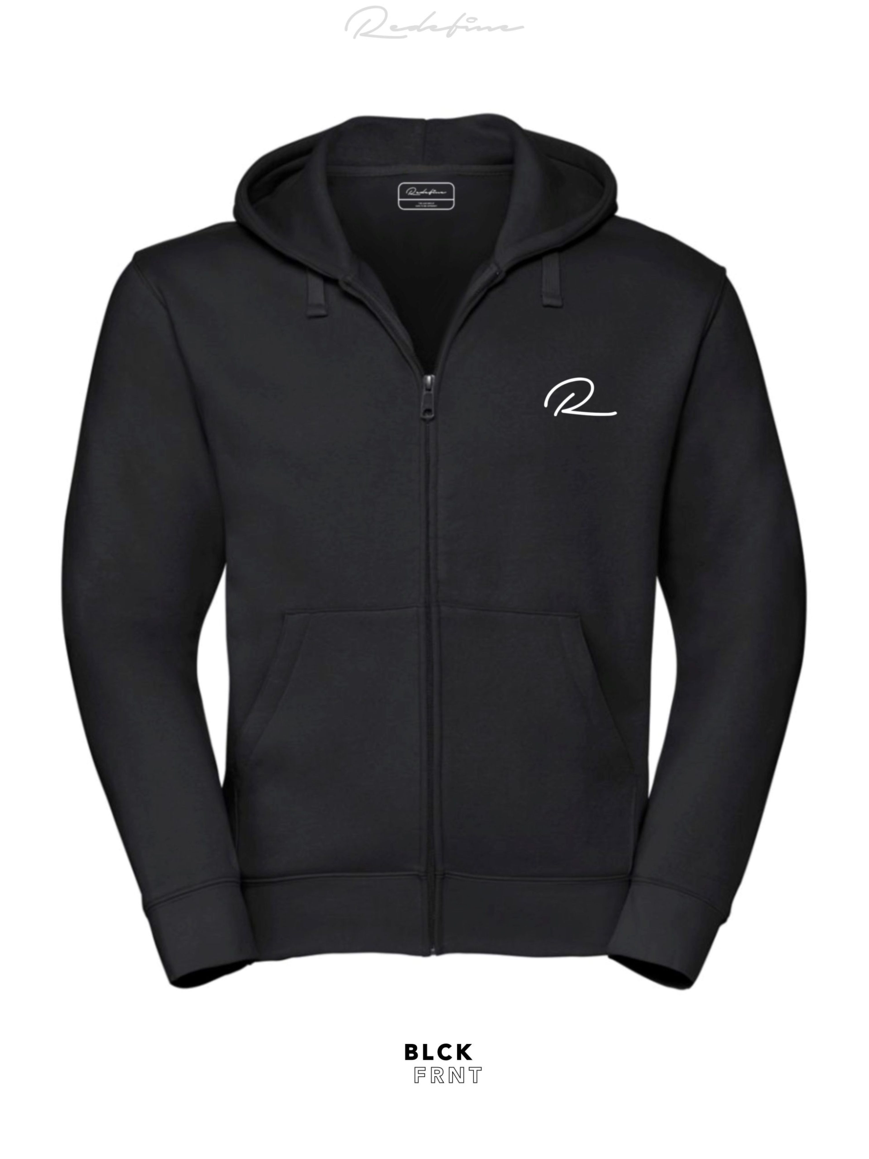 Crest Hoodie Front - Black