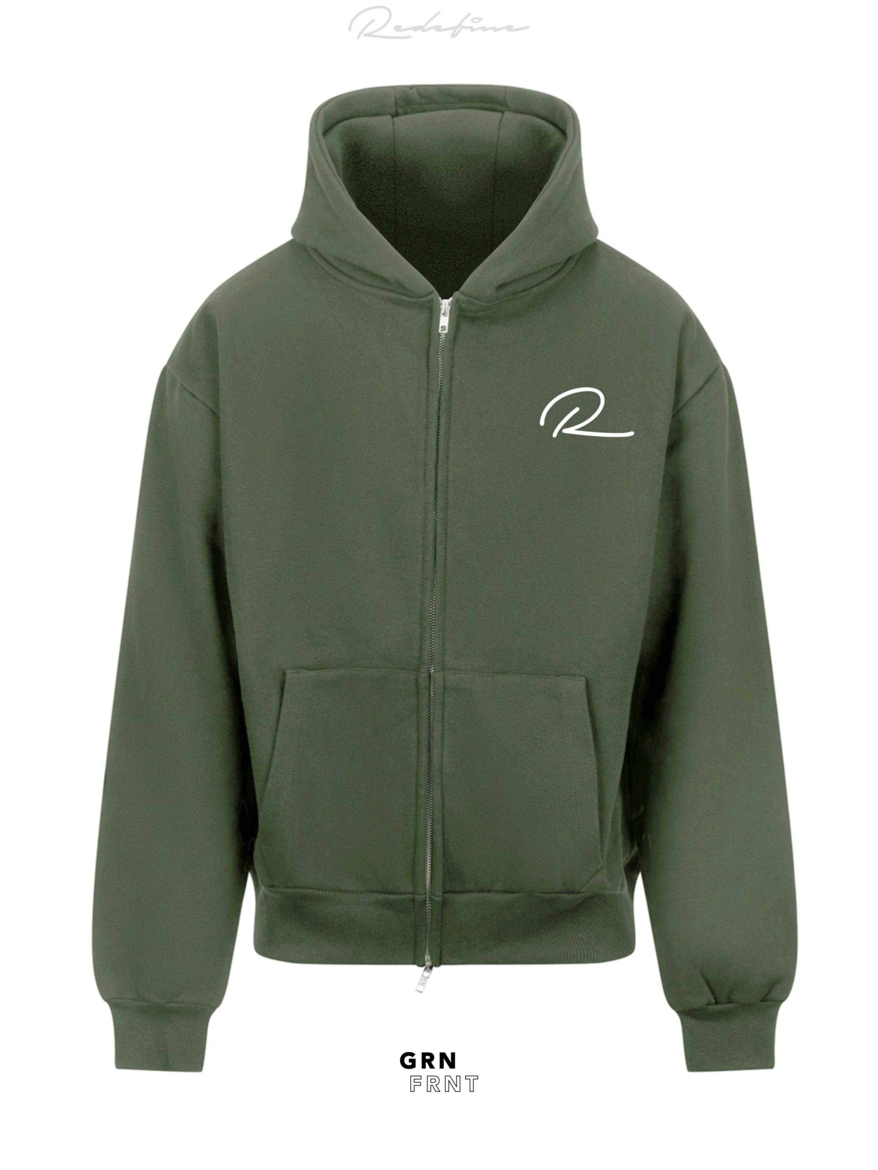 Crest Hoodie Front - Green