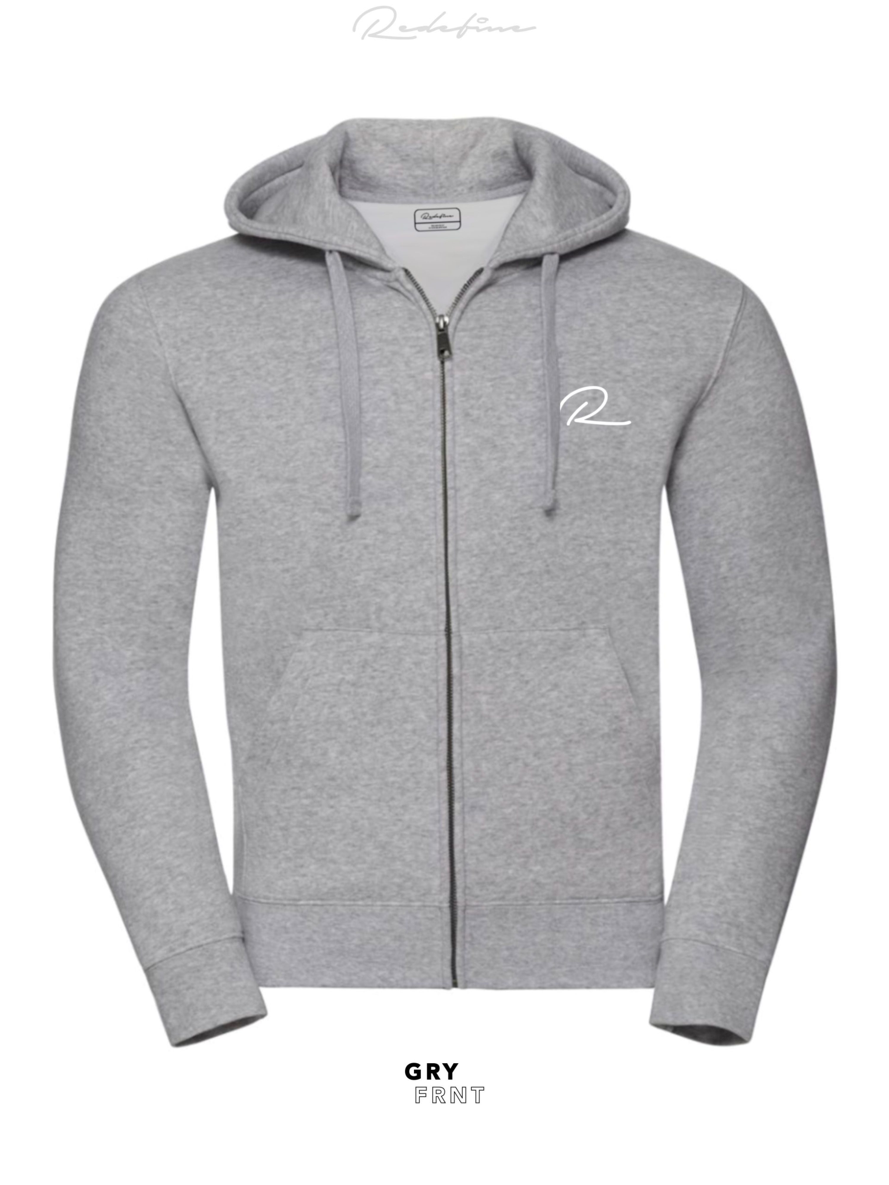 Crest Hoodie Front - Grey