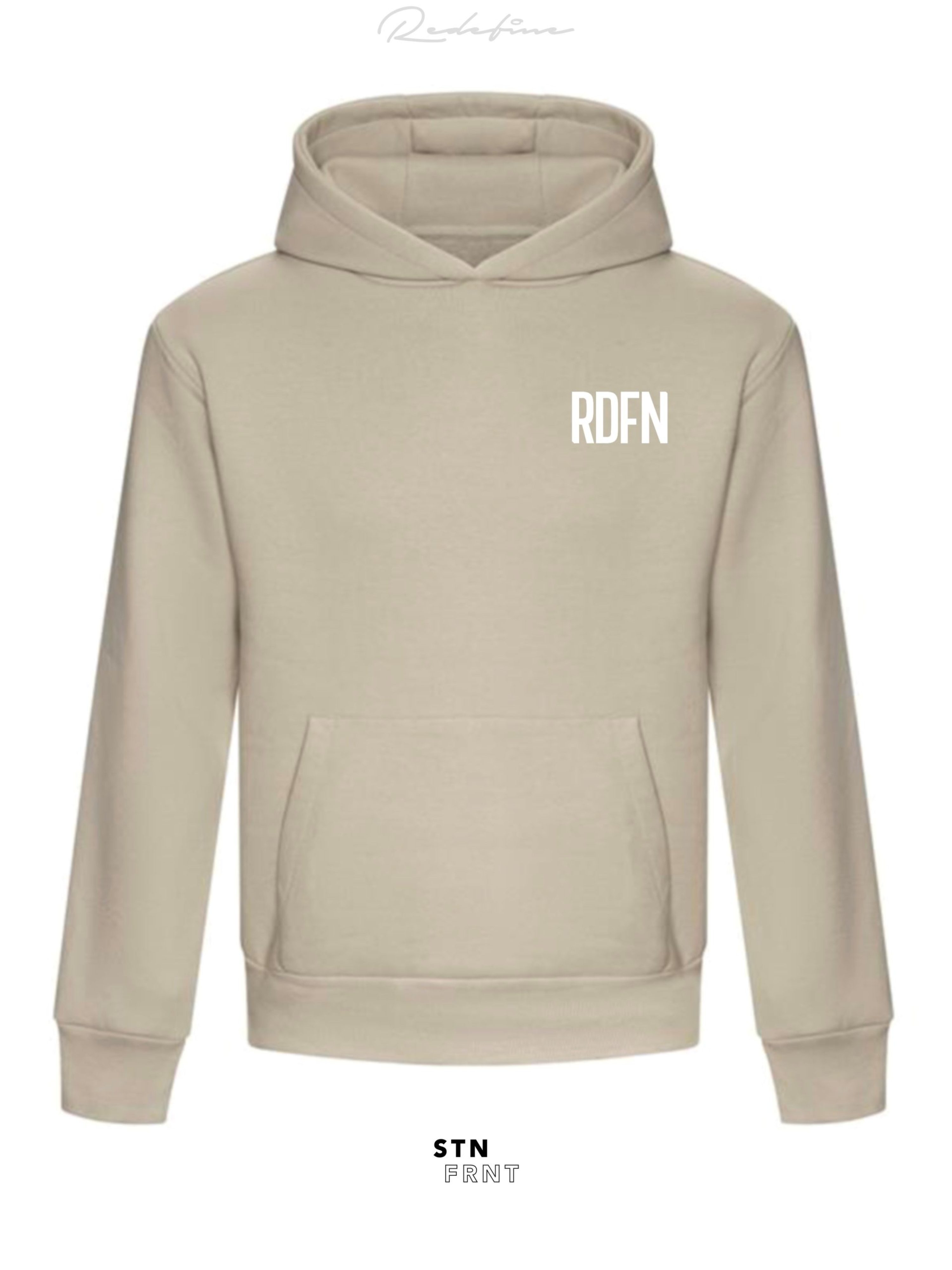 Group Hoodie Front - Stone