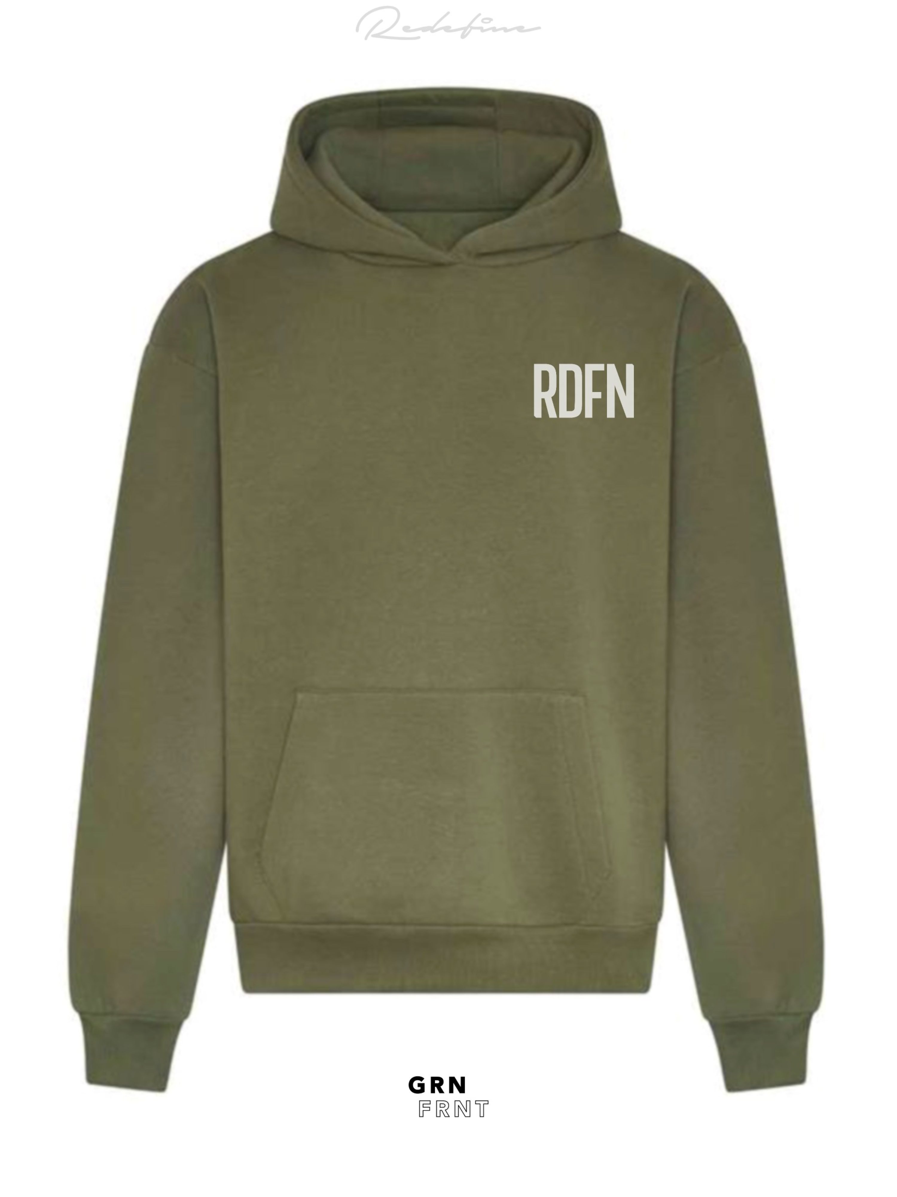 RDFN Hoodie Green Front