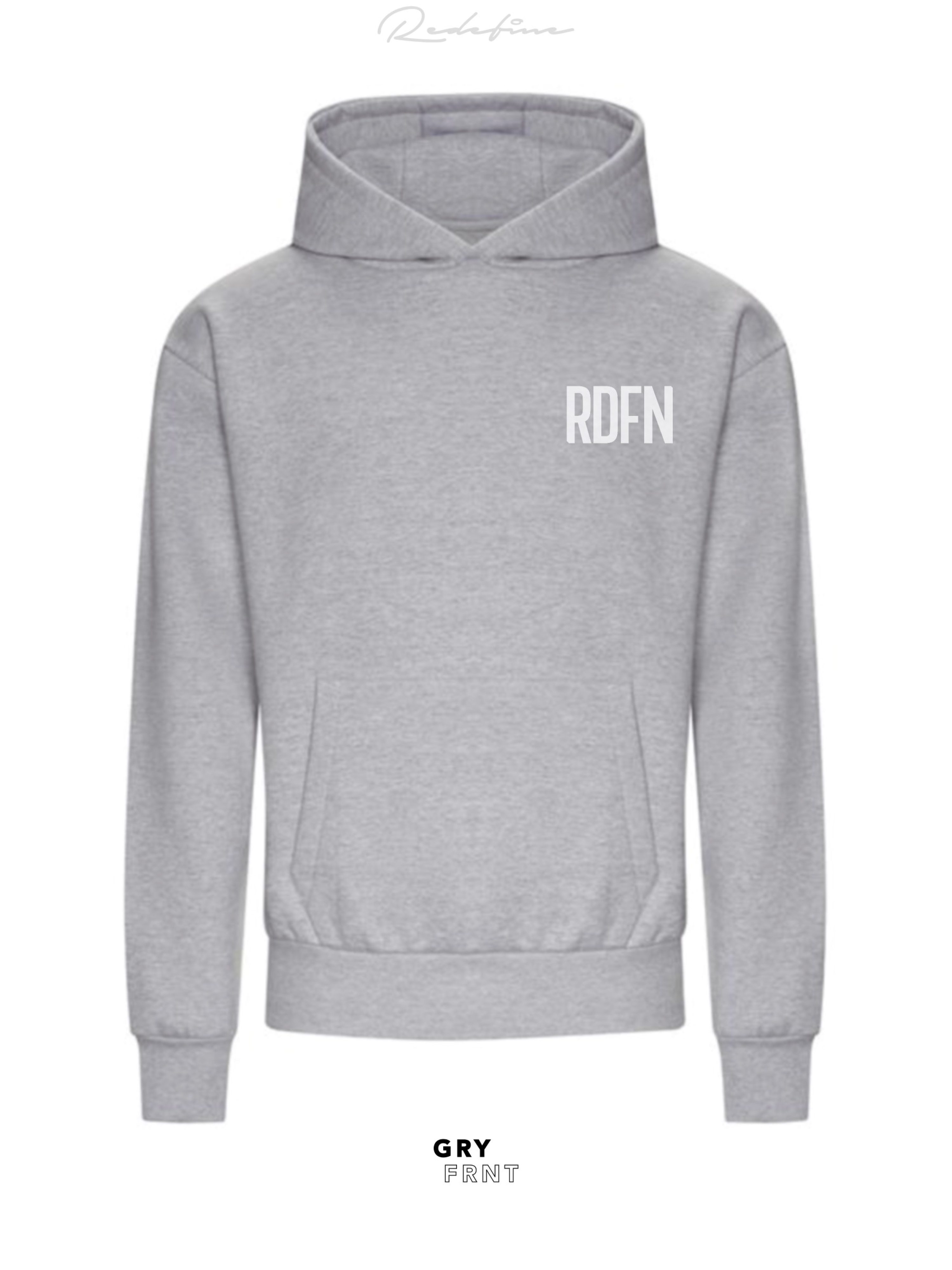 RDFN Hoodie Grey Front